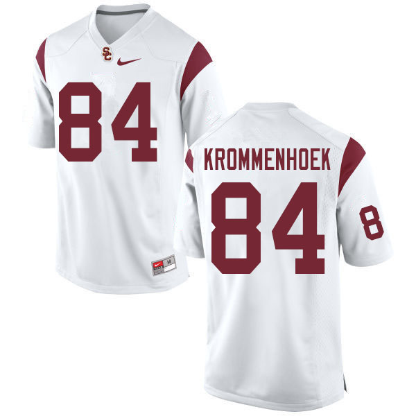 Men #84 Erik Krommenhoek USC Trojans College Football Jerseys Sale-White